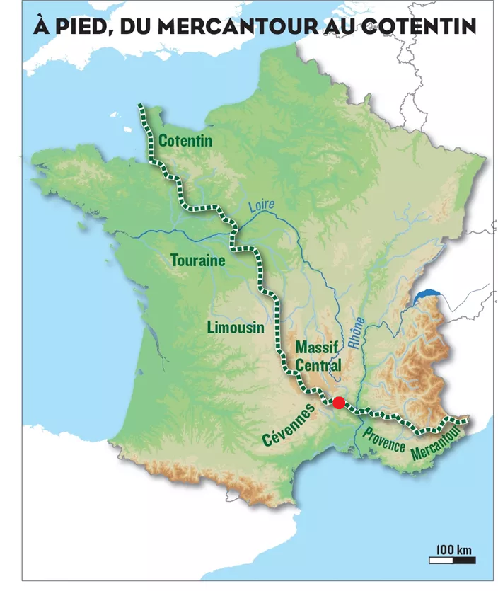 Carte de la traversée